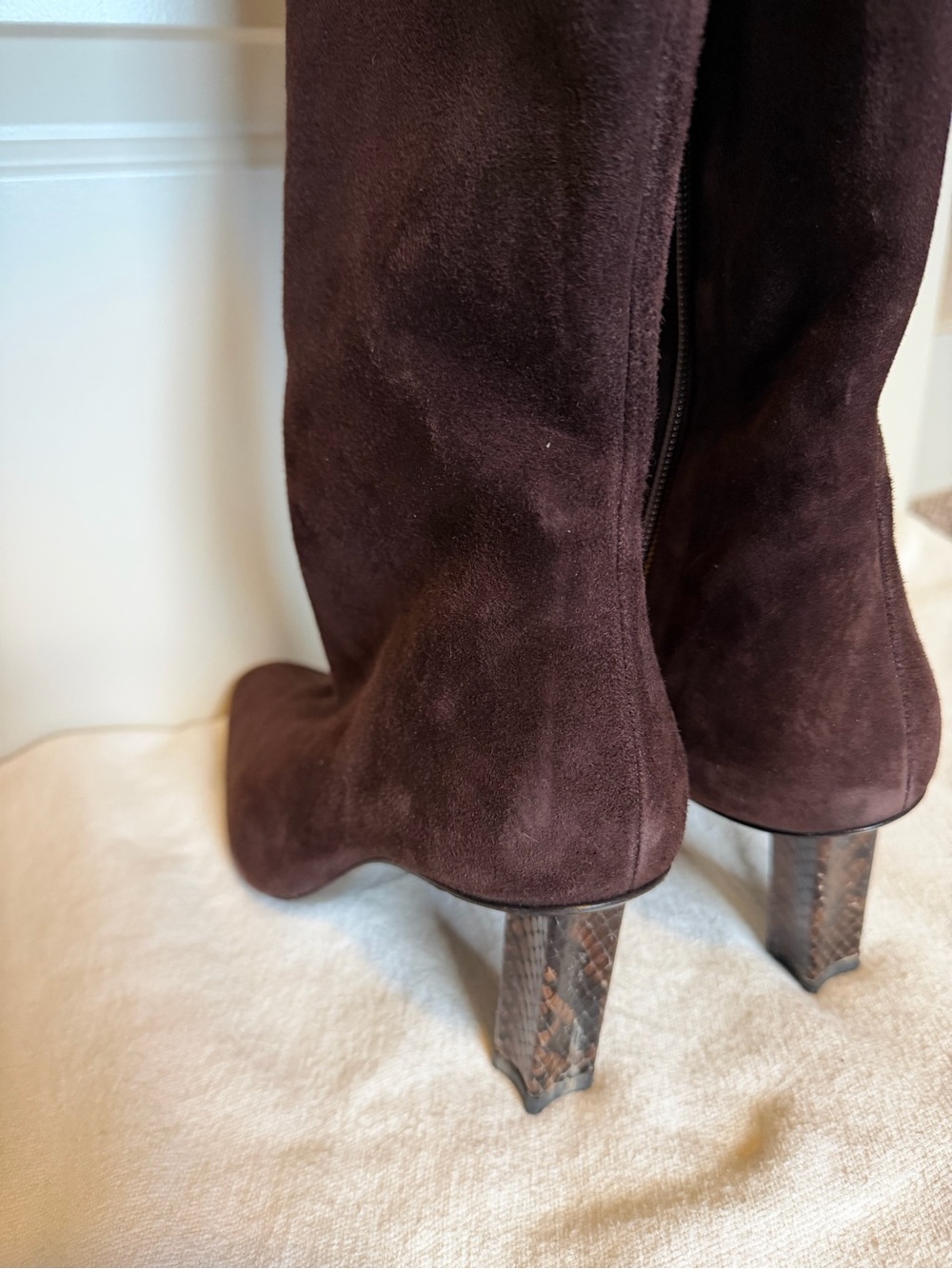 STAUD Dark Brown Suede Benny Boots - Picture 8 of 13